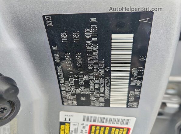 5TDKDRAH0PS022058 2023 TOYOTA HIGHLANDER Silver სალონის 360-გრადუსიანი ხედი