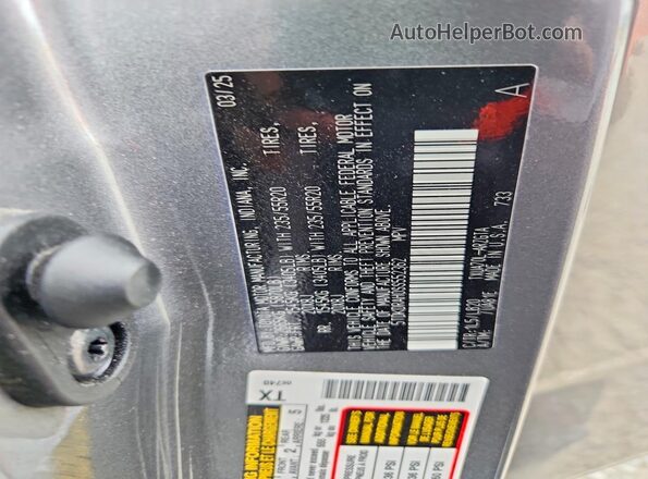 5TDKDRAH0SS552362 2025 TOYOTA HIGHLANDER Gray VIN sticker view