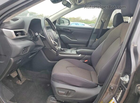 5TDKDRAH1PS020061 2023 TOYOTA HIGHLANDER Gray Widok wnętrza z przodu
