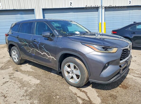 5TDKDRAH1PS020061 2023 TOYOTA HIGHLANDER Gray Przód prawy