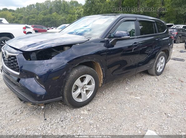5TDKDRAH2PS045874 2023 TOYOTA HIGHLANDER Navy Vista tres cuartos delantera izquierda
