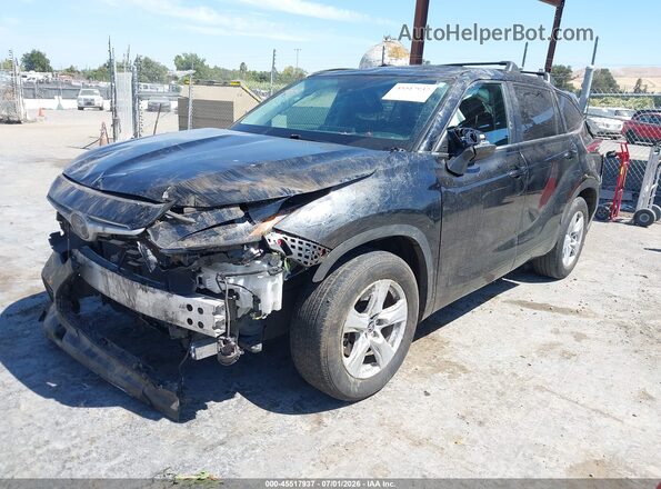 5TDKDRAH2PS521749 2023 TOYOTA HIGHLANDER Black Передня ліва чверть