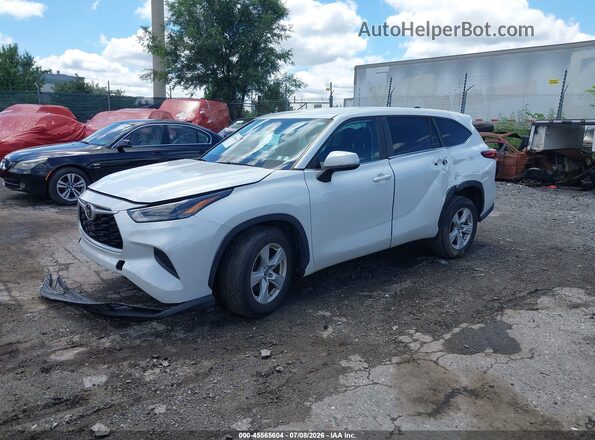 5TDKDRAH3PS004556 2023 TOYOTA HIGHLANDER White Առջևի ձախ երեք քառորդ տեսարան