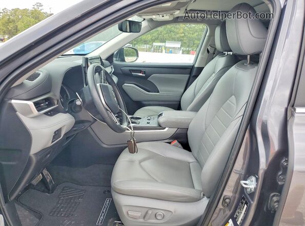 5TDKDRAH4PS045049 2023 TOYOTA HIGHLANDER Gray Widok wnętrza z przodu