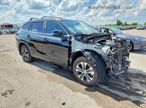 5TDKDRAH4SS557578 2025 TOYOTA HIGHLANDER Black Передня права чверть
