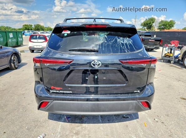5TDKDRAH4SS557578 2025 TOYOTA HIGHLANDER Black Вид ззаду