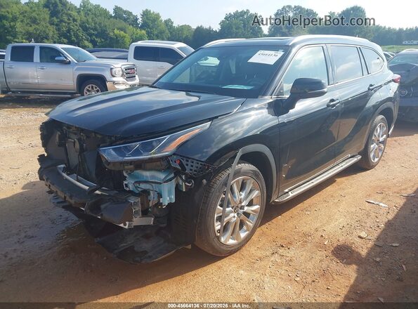 5TDKDRAH5PS016739 2023 TOYOTA HIGHLANDER Black Առջևի ձախ երեք քառորդ տեսարան
