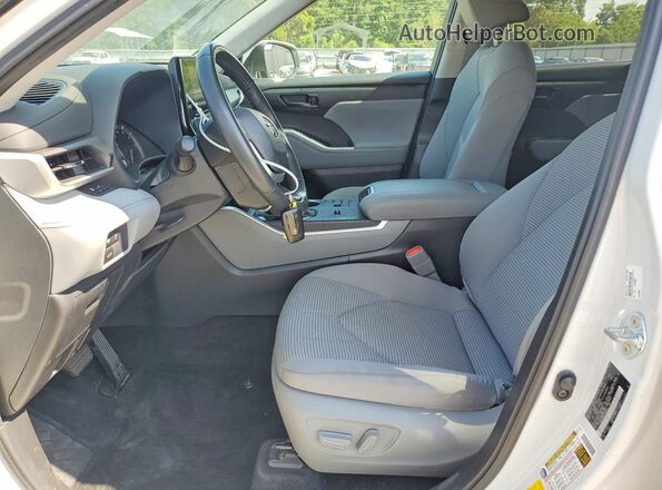 5TDKDRAH6PS504629 2023 TOYOTA HIGHLANDER White Widok wnętrza z przodu