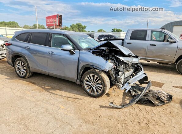 5TDKDRAH7PS026172 2023 TOYOTA HIGHLANDER Синий Передняя правая четверть