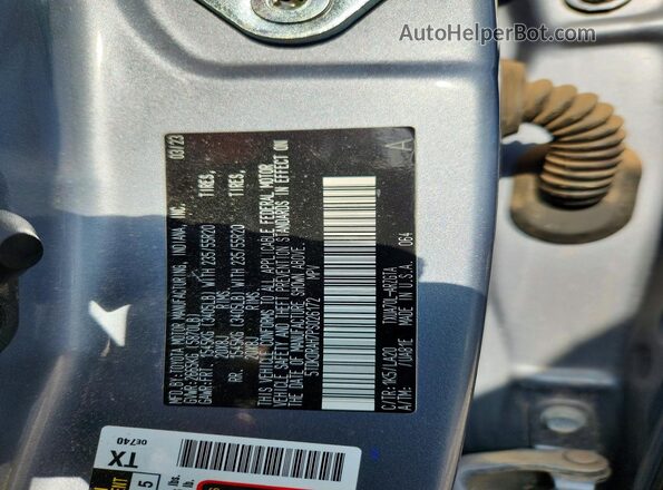 5TDKDRAH7PS026172 2023 TOYOTA HIGHLANDER Синий Вид наклейки с VIN-кодом
