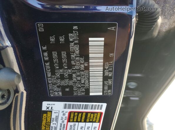 5TDKDRAH7PS030593 2023 TOYOTA HIGHLANDER Blue VIN sticker view