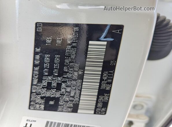 5TDKDRAH8PS028898 2023 TOYOTA HIGHLANDER Белый Панорамный вид салона 360°