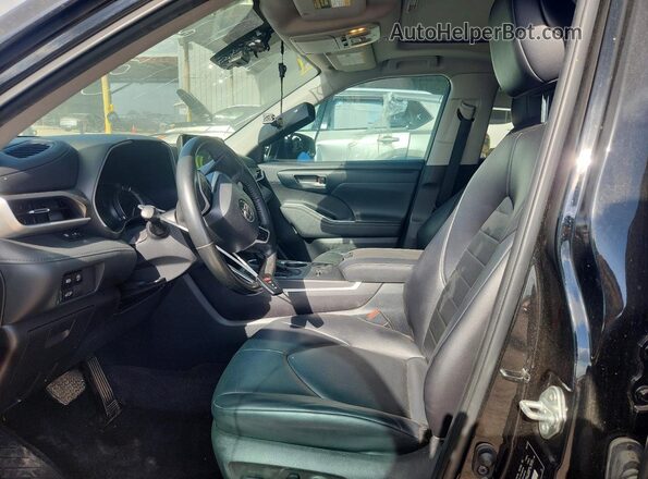 5TDKDRAH8PS037231 2023 TOYOTA HIGHLANDER Black Widok wnętrza z przodu