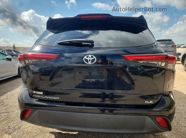 5TDKDRAH8PS037231 2023 TOYOTA HIGHLANDER Black Widok z tyłu
