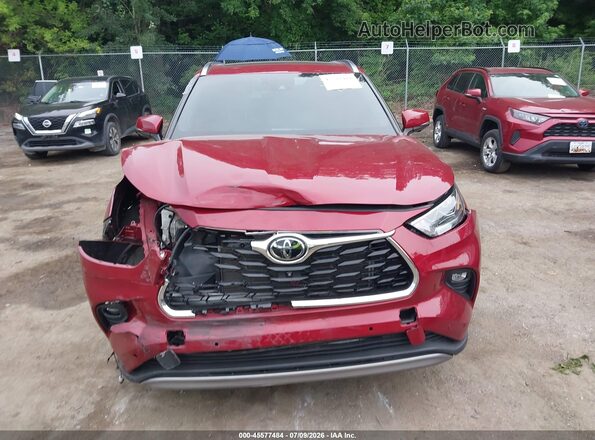 5TDKDRAH9PS043166 2023 TOYOTA HIGHLANDER Red Вид щитка приладів
