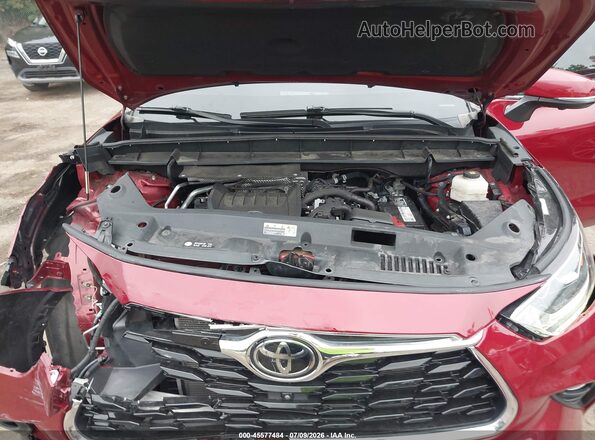 5TDKDRAH9PS043166 2023 TOYOTA HIGHLANDER Red Вид ззаду