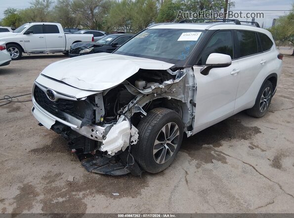 5TDKDRAHXPS006708 2023 TOYOTA HIGHLANDER White Առջևի ձախ երեք քառորդ տեսարան