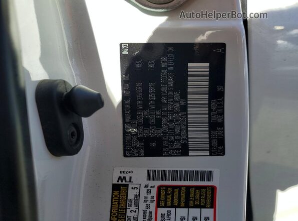 5TDKDRAHXPS035478 2023 TOYOTA HIGHLANDER Белый Вид наклейки с VIN-кодом