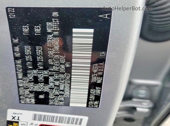 5TDKDRBH0PS014637 2023 TOYOTA HIGHLANDER Silver Vista interior de 360 grados