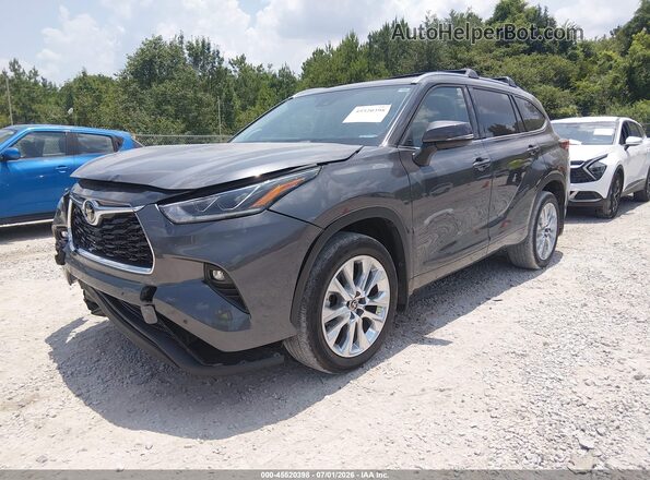 5TDKDRBH0PS024004 2023 TOYOTA HIGHLANDER Серый Передняя левая четверть