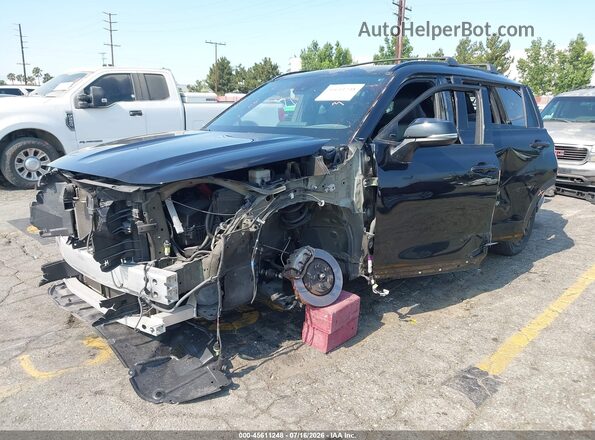 5TDKDRBH0PS512420 2023 TOYOTA HIGHLANDER Black წინა მარცხენა ხედი სამი მეოთხედიდან