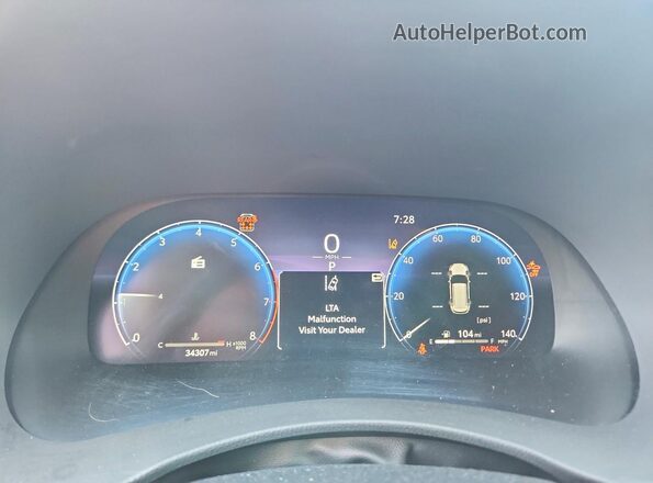 5TDKDRBH0RS565475 2024 TOYOTA HIGHLANDER Blue Vista del cuadro de instrumentos