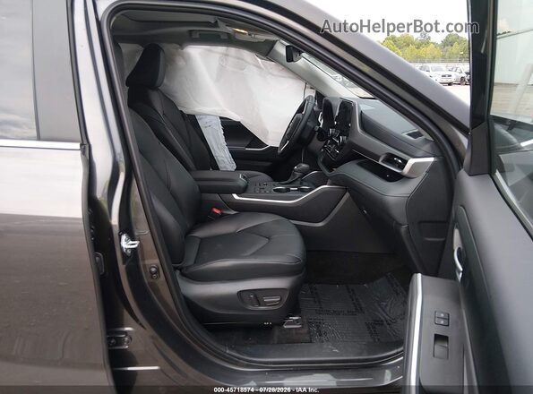5TDKDRBH0SS588387 2025 TOYOTA HIGHLANDER Gray Widok wnętrza z przodu