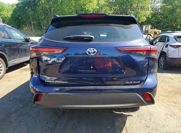 5TDKDRBH2RS534292 2024 TOYOTA HIGHLANDER Blue Widok z tyłu