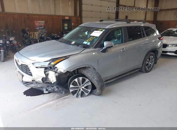 5TDKDRBH5PS023401 2023 TOYOTA HIGHLANDER Gray წინა მარცხენა ხედი სამი მეოთხედიდან
