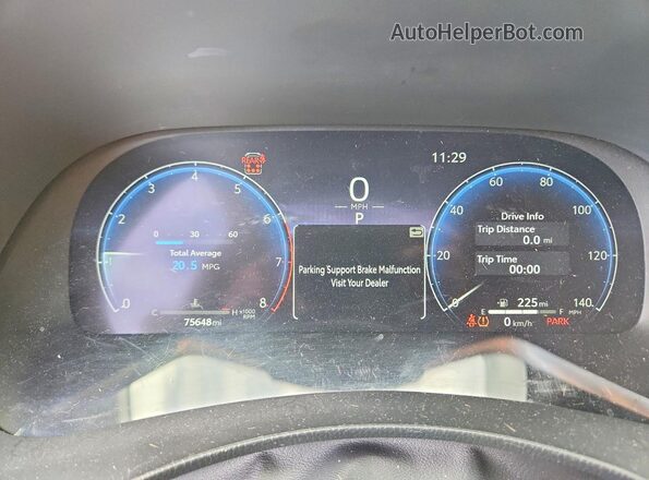 5TDKDRBH5PS523347 2023 TOYOTA HIGHLANDER Red Вид щитка приладів