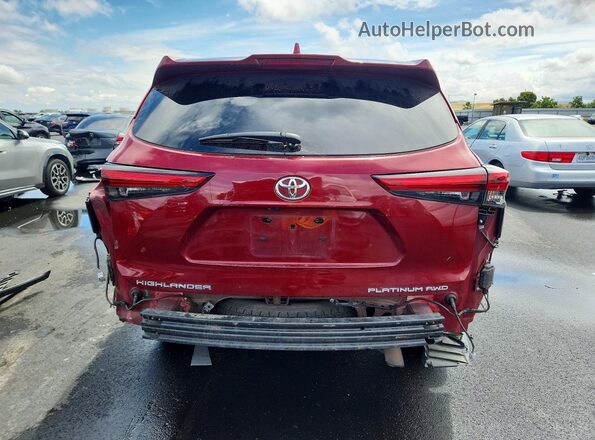 5TDKDRBH5PS523347 2023 TOYOTA HIGHLANDER Red Вид ззаду