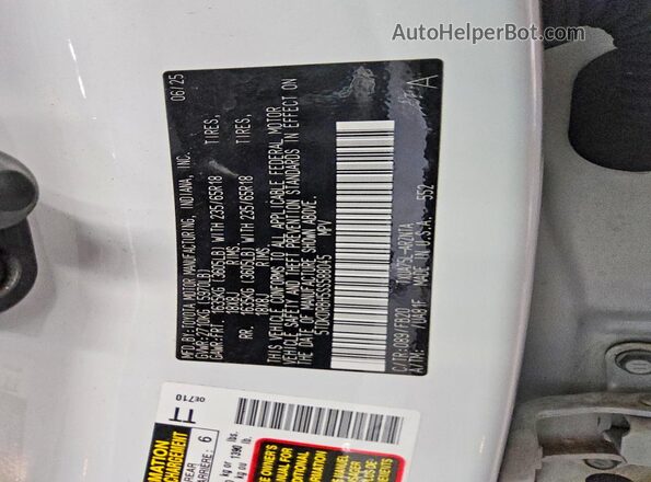5TDKDRBH5SS588045 2025 TOYOTA HIGHLANDER White Widok komory silnika