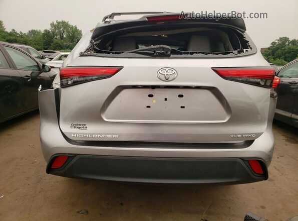5TDKDRBH6PS527617 2023 TOYOTA HIGHLANDER Silver Вид ззаду