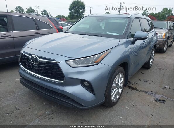 5TDKDRBH7PS021875 2023 TOYOTA HIGHLANDER Blue Առջևի ձախ երեք քառորդ տեսարան