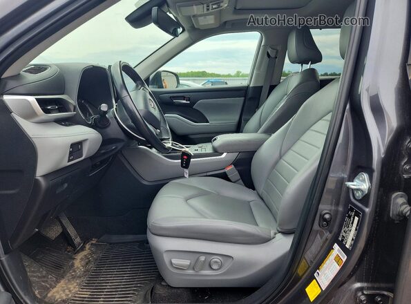 5TDKDRBH9PS039357 2023 TOYOTA HIGHLANDER Charcoal წინა სალონის ხედი