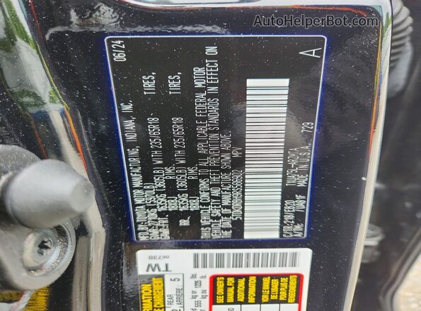 5TDKDRBH9RS566902 2024 TOYOTA HIGHLANDER Black Панорамний вид салону 360°