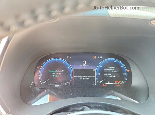 5TDKDRBH9SS580255 2025 TOYOTA HIGHLANDER White Widok zestawu wskaźników