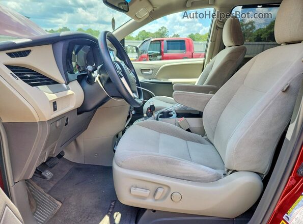 5TDKK3DC1GS748739 2016 TOYOTA SIENNA Red Vista interior delantera