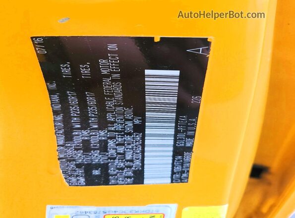 5TDKK3DC4GS763462 2016 TOYOTA SIENNA Yellow სალონის 360-გრადუსიანი ხედი