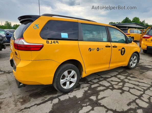 5TDKK3DC6GS763284 2016 TOYOTA SIENNA Yellow Tył prawy