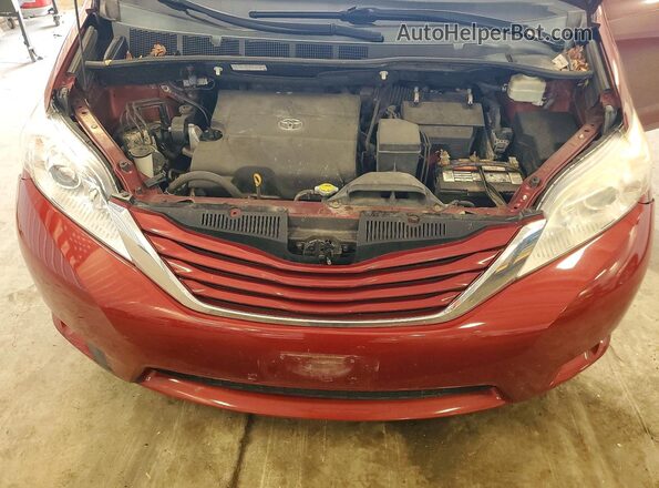 5TDKK3DC8GS692783 2016 TOYOTA SIENNA Red Vista del compartimento del motor