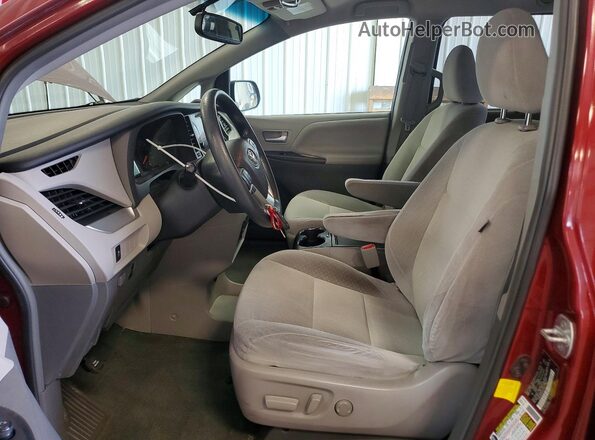 5TDKK3DC8GS692783 2016 TOYOTA SIENNA Red Vista interior delantera