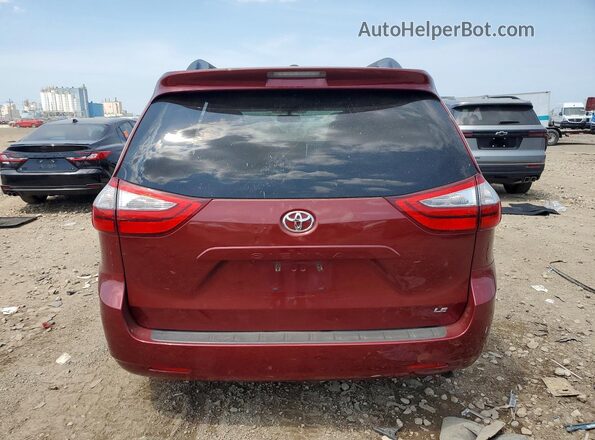 5TDKK3DCXGS727324 2016 TOYOTA SIENNA Burgundy Widok z tyłu