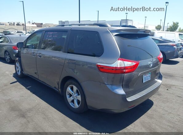 5TDKK3DCXGS732054 2016 TOYOTA SIENNA Gray Rear left