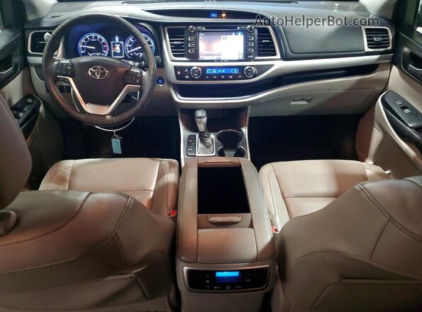 5TDKKRFH0GS147611 2016 TOYOTA HIGHLANDER Gray Առջևի վահանակի տեսք