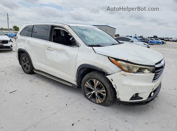 5TDKKRFH0GS163713 2016 TOYOTA HIGHLANDER White Przód prawy