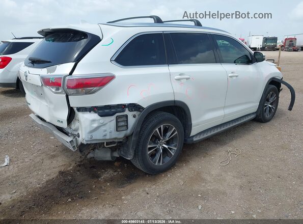 5TDKKRFH1GS136519 2016 TOYOTA HIGHLANDER White Rear right