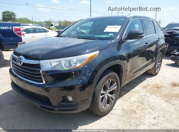 5TDKKRFH1GS147648 2016 TOYOTA HIGHLANDER Black Front left