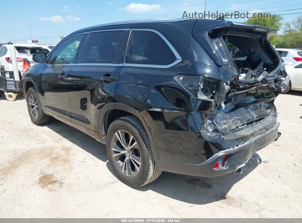 5TDKKRFH1GS147648 2016 TOYOTA HIGHLANDER Black Rear left