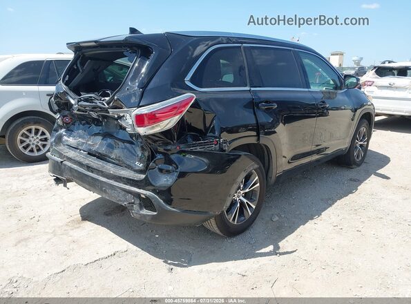 5TDKKRFH1GS147648 2016 TOYOTA HIGHLANDER Black Rear right
